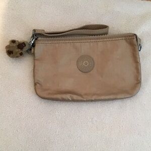 Kipling Beige Wristlet Clutch